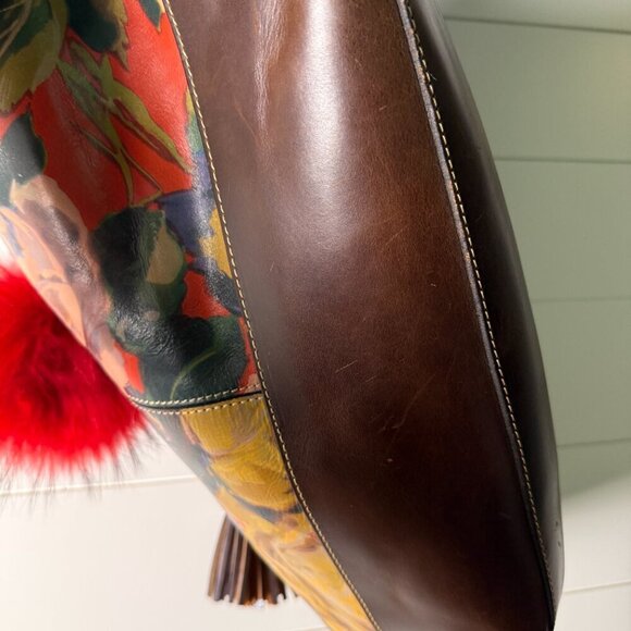 Patricia Nash Purse Floral/Leaves Multicolor with Dark Brown Accents - Picture 7 of 14